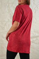 Batik Desen Tişört - Kırmızı