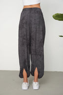 Kadın Cupra Kumaş Cepli Dökümlü Şalvar Pantolon - Antrasit