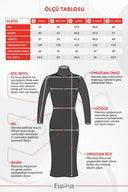 Kaşkorse Balıkçı Yaka Yırtmaçlı Örme Uzun Elbise - Siyah