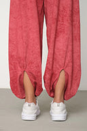 Kadın Cupra Kumaş Cepli Dökümlü Şalvar Pantolon - Kiremit