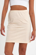 Mini Etek Astarı İçlik Jüpon Kombinezon - Ekru