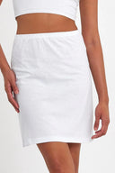 Mini Etek Astarı İçlik Jüpon Kombinezon - Beyaz