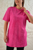Batik Desen Tişört - Pembe