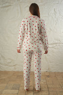 Desenli Pamuklu Örme Pijama Takımı